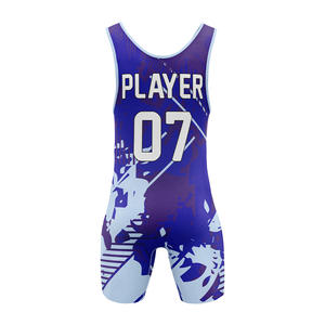 Maillots de lutte américaine pour hommes, personnalisés, imprimés, en spandex/polyester, de haute qualité, respirants, légers et extensibles - Product Image 5