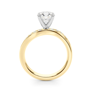 IGI Certified Lab Grown Diamond <b>Solitaire</b> Engagement Wedding <b>Ring</b> with Round Side Accents 10K 14K 18K Gold 925 935 <b>Silver</b> - Product Image 4