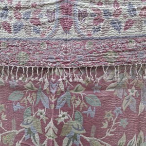 Manta Rectangular de Lana de Lujo, Diseño con Flecos Tejidos a Mano, Uso en Todas las Estaciones, Portátil, Agradable al Tacto, Estampado Floral, Ecológica - Product Image 5