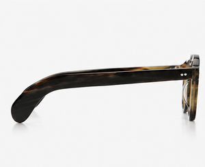 Montura de Gafas Redonda Ligera de Cuerno de Búfalo Natural Hecha a Mano, Ecológica, Gafas Ópticas de Lujo - Product Image 4