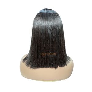 High Quality 10 Inches Short <b>Bob</b> Lace Front <b>Wigs</b> Human Hair for Mirror Bone Straight Cuticle Aligned Remy Hair Silky Smooth - Product Image 2