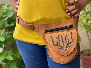 เข็มขัดหนังแท้ทำด้วยมือเข็มขัดหนังแท้กระเป๋าคาดเอวทำด้วยมือเข็มขัดมีสไตล์ - Product Image 2