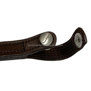 Banda Frontal para Caballo de Cuero Italiano Curtido Vegetal de Primera Calidad, Personalizada con Tres Hileras de Cristales Rosados y Transparentes - Product Image 3