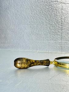 OLD WORLD TREASURE HANDICRAFTS 4'' Handmade Durable Brass Magnifying Glass Brass Finish Wooden Handle Model MG-089 Modern Style - Product Image 2
