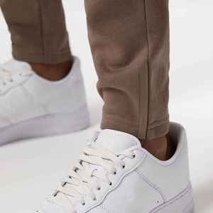 Pantalon de jogging en molleton beige pour homme, taille élastique, poches latérales, décontracté, pour l'automne, mi-lourd, tricoté - Product Image 4