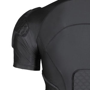 Camiseta Deportiva de Compresión Acolchada de Manga Corta para Hombre, Protección Rib Guard, Camiseta Interior Ligera Acolchada de Manga Corta - Product Image 3