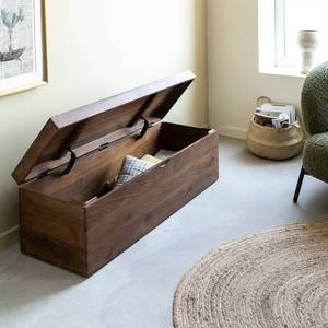 Vandana Vertex Aston Dark Mango <b>Wood</b> <b>Chest</b> Bench - Product Image 1