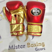 Nouveauté, gants de boxe professionnels sur mesure rouge or, sans boxe il n'y a pas de vie, pour le combat, le sparring et l'entraînement