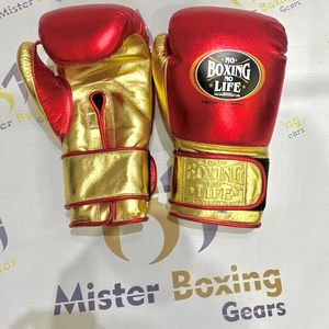 Nouveauté, gants de boxe professionnels sur mesure rouge or, sans boxe il n'y a pas de vie, pour le combat, le sparring et l'entraînement - Product Image 1