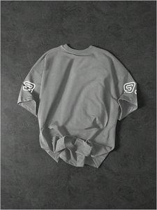 Camisetas Personalizadas con Logotipo, de Lona de Seda/Algodón, de Alta Calidad, Corte Ajustado, Transpirables, Lavadas, Formales, para Uso Diario, Tallas Grandes, Unisex - Product Image 2