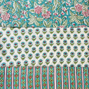 Tela de Algodón 100% Transpirable, Estampada a Mano, Hecha a Mano en Jaipur, Tradicional, Ecológica, con Estampado de Bloques - Product Image 1