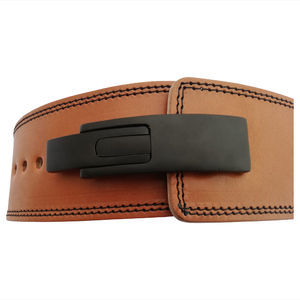 Ceinture de musculation en cuir de vachette, réglable, élastique, respirante, résistante à l'usure, pour l'entraînement en salle de sport, unisexe - Product Image 2