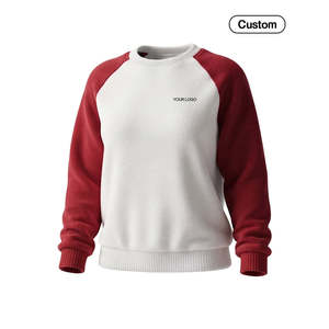 Sweat-shirt raglan personnalisé pour femme - Col rond personnalisé avec options d'impression en relief et de broderie - Product Image 5