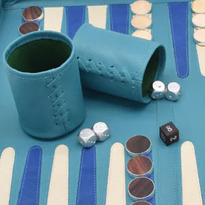 Juego de Backgammon de Viaje de Lujo Profesional de Alta Calidad, Personalizado, Cuadrado de 21 Pulgadas, de Cuero PU Ecológico, con Dados - Product Image 1