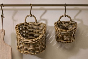 Ensemble de 2 paniers suspendus en rotin naturel Artex Green Earth - Design moderne écologique multifonctionnel fabriqué à Hanoï, Vietnam - Product Image 6