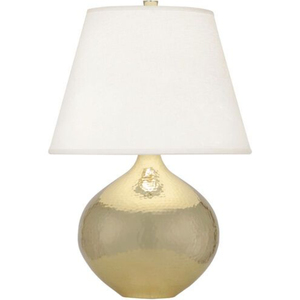 Wholesale Hammered Brass Table <b>Lamp</b> Style <b>Antique</b> Brass Finish Decorative Bedside Lighting With Cream Fabric Shade For Hotel Use - Product Image 3