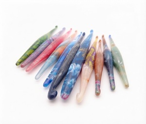 Custom Resin <b>Crochet</b> <b>Hook</b> Handmade Ergonomic Handle <b>Crochet</b> Needles - Product Image 4