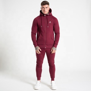 Chándal Deportivo para Hombre, Color Borgoña, Corte Ajustado, con Logotipo Personalizado, Fabricado por Hawk Eye Sports (Verificado por PayPal) - Product Image 1