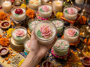 Wholesale lotus Glass Soy Wax <b>Candle</b>-Luxury Home Decor for Gifting & Long-lasting Thanksgiving Gifts Scented <b>Candles</b> <b>Bulk</b> Price - Product Image 2