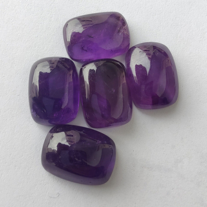 Ametyste naturelle AAA+ rectangulaire, taille coussin, cabochon, pierre précieuse calibrée en vrac pour bijoux – Toutes tailles disponibles - Product Image 1