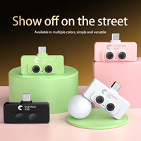Micrófono Inalámbrico con Reducción de Ruido, Transmisión de Audio en Tiempo Real, Mini Altavoz con Clip para Transmisión en Vivo, Teléfono Inteligente