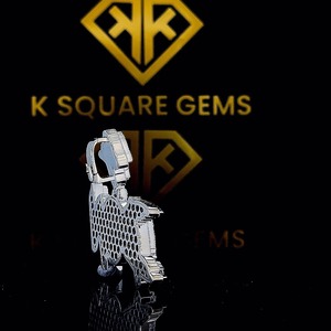 Pendentif personnalisé en argent sterling plaqué or 18 carats avec chaîne glacée, bijoux hip-hop pour femme, breloque de fête, cadeau de luxe, style moissanite - Product Image 5