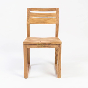 Teak Garden Chair Minimalist Design Outdoor Furniture Durable Wood Frame Eco-Friendly Baleliving Hard Floor Use - Product Image 2