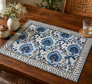 Ensemble de sets de table floraux bohèmes, sets de table en coton de haute qualité pour table à manger, chef-d'œuvre fait main, vaisselle lavable - Product Image 3