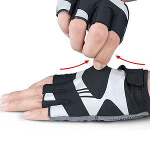 Road Bike <b>Cycling</b> Gloves with Sweat Wipe Thumb and Shock Absorbing Grip Mountain Bike Gloves with Breathable Fabric - Product Image 5
