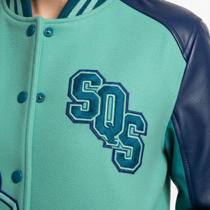 Blouson universitaire matelassé personnalisé 2026 pour femme, doublure polaire en laine, broderie décorative en tissu de coton long - Product Image 5