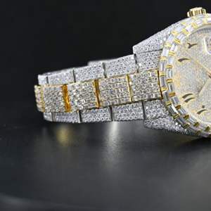 Montre de haute qualité entièrement personnalisée avec diamants cultivés en laboratoire pour hommes, montre de bijouterie hip-hop avec diamants, cadeau - Product Image 3