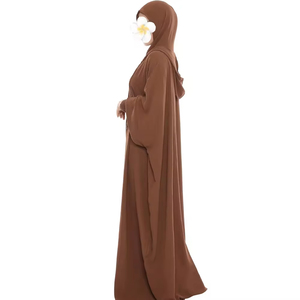 Vestido Modesto de Tela Nida con Diseño Personalizado al por Mayor, Nuevo Modelo de Abaya Pakistaní para Mujer, Vestido Abaya Musulmán al por Mayor de Dubái - Product Image 4