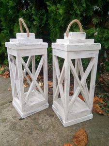 Farol de vela de madera hecho a mano y personalizado con portavelas de metal para eventos y decoración del hogar, farol de decoración navideña - Product Image 4