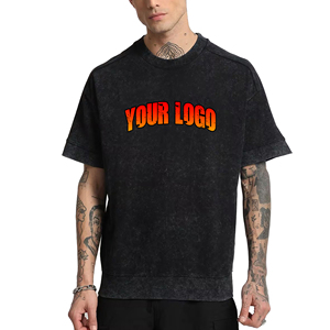 Camiseta de Hombre Oversize 100% Algodón con Logotipo Personalizado OEM, Lavado Ácido, Antiarrugas, Secado Rápido, Estilo Hip Hop - Product Image 4