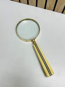 Lupa de Mano de Latón de 3'' con Mango Decorativo |   Lupa óptica de cristal vintage (no plegable) - Product Image 6