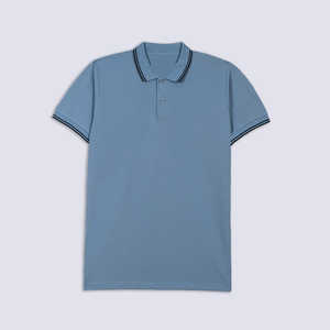 เสื้อโปโลผู้ชายสุดเท่ ระบายอากาศได้ดี แขนสั้น เหมาะสำหรับกิจกรรมกลางแจ้งและกิจกรรมประจำวัน เสื้อยืดผ้าฝ้ายหวี 100% - Product Image 3