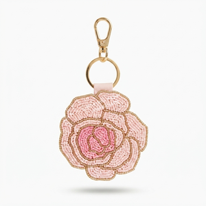 Wholesale Handmade Seed Bead Letter Keychains Personalized <b>Initial</b> R Floral Keyring Women <b>Bag</b> Hanging Accessories OEM/ODM - Product Image 2