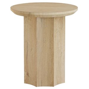 Tavolino da Caffè Rotondo in Legno, Utilizzabile come Tavolino Laterale per Divano o Tavolo da Tè nel Soggiorno - Product Image 6