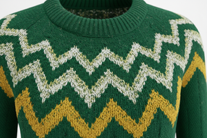 Pull col rond en maille torsadée de luxe pour homme, mélange de laine, hiver, anti-plis, motif éclair - Product Image 5