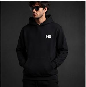 Sweat-shirt à capuche noir MS Makersport pour homme, en coton, décontracté, coupe classique, avec poche avant et logo imprimé, pour l'automne - Product Image 2