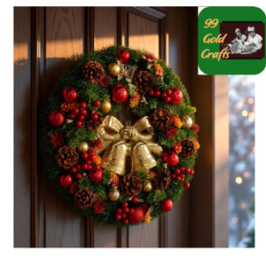 Rattan Eco-Friendly White <b>Light</b> Christmas Garland Vietnam Handmade Holiday Swag Pine Cone <b>Wall</b> Door Fireplace Home Wholesale - Product Image 2