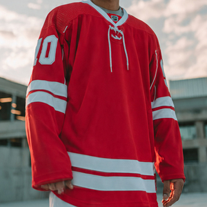 Men's Light Blue Ice Hockey Jersey Full Sleeve V-Neck Sublimated Floral Print Moisture Wicking Regular Fit Adult Apparel - Product Image 6