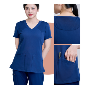 NOUVEAU STYLE ensembles d'uniformes grande taille infirmière hôpital manches longues, court doux et extensible unisexe/femmes/hommes-OEM/ODM - Product Image 3