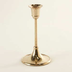 Antique Brass Taper Candlestick Holder Vintage Gold Metal Slim Stem Candle Stand For Wedding <b>Table</b> Centerpiece Christmas <b>Decor</b> - Product Image 1