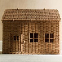 Maison en osier tressé à la main pour poupées meilleure vente enfants enfants tout-petits jouets 100% maisons de poupée en rotin naturel