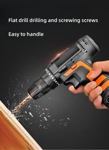 Juego de taladro de impacto recargable Destornillador de velocidad única Herramienta de combinación 500W Potencia de entrada nominal Taladro eléctrico OEM personalizable - Product Image 3