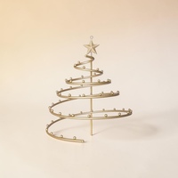 Moderne Eisen-Weihnachtsbaumdekoration mit Sternspitze, handgefertigtem Ornament und Tischständer