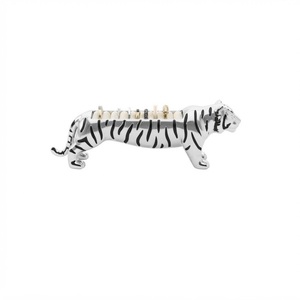 Hand Painted White <b>Tiger</b> Jewelry Holder For <b>Rings</b> And Decorative Animal Statue Luxury Home Office Decor And Creative Birthday - Product Image 1