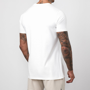 Factory High Quality Men's T-Shirts Top 100% Cotton Plain Casual Round Neck Short Sleeve Breathable Jersey <b>Tshirts</b> - Product Image 5