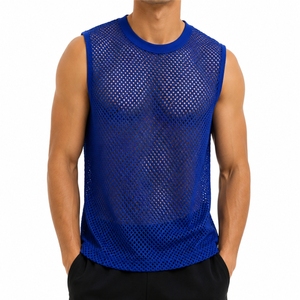 Débardeur de sport respirant en mesh premium pour homme, vêtements de sport confortables pour la musculation - Product Image 1